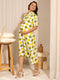 Multicolour Cotton Geometric A-Line Dress